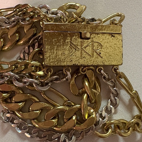 Silpada Chunk LUX ✨5 strand silver/brass statement bracelet KR Collection VTG - Picture 7 of 7